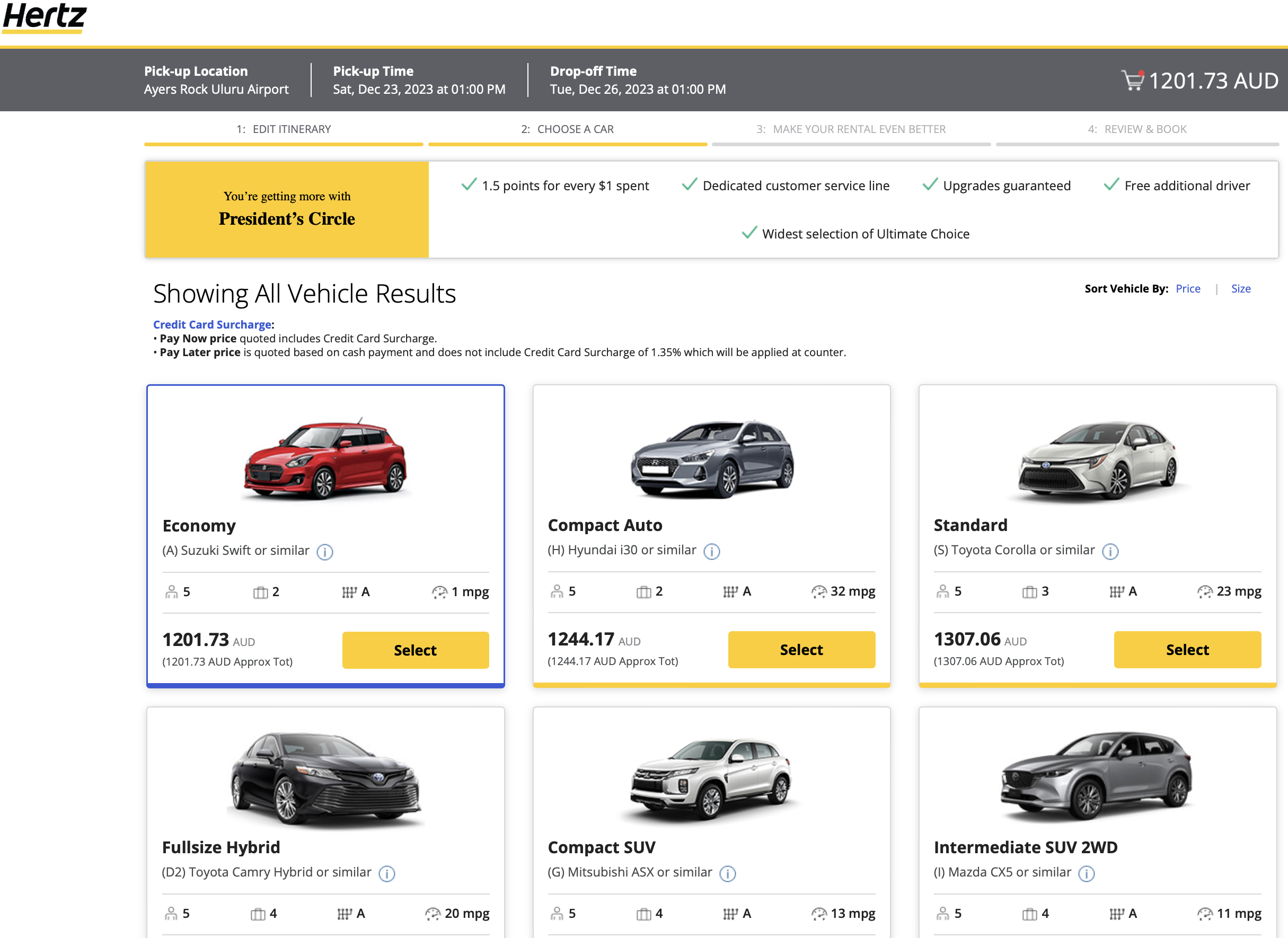 a screenshot of a car sales page